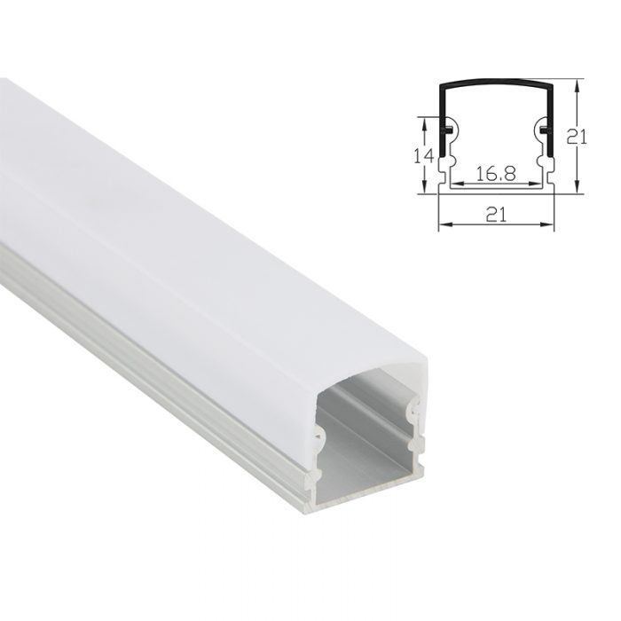 A2114 3 Meters LED Aluminium Profile LED Channel LED Strip Profile LED Extrusion Aluminium Extrusion